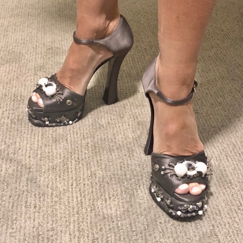 Prada Platforms jewels embellished